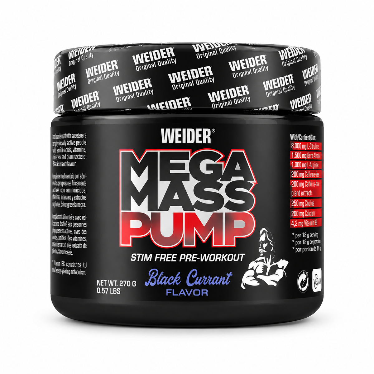 Méga mass pump Weider 270g (15 doses)