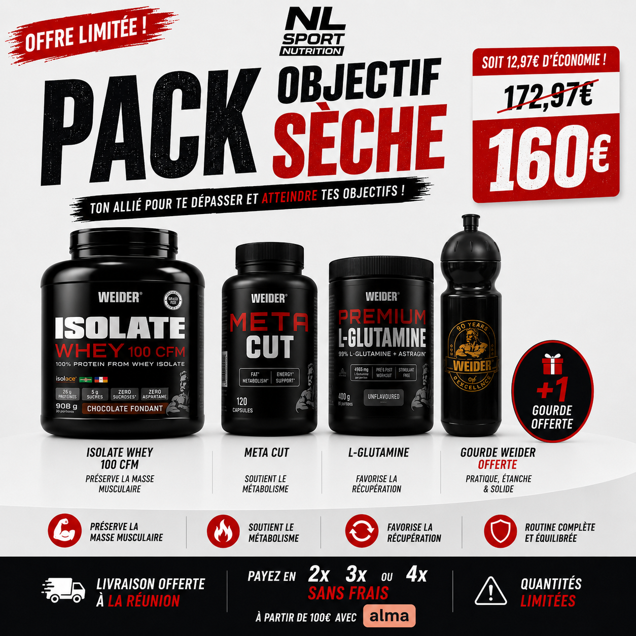 Pack Objectif Sèche Weider